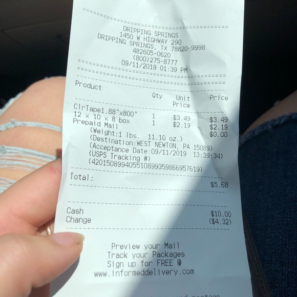 Shipping proof - Picture 1 of 1